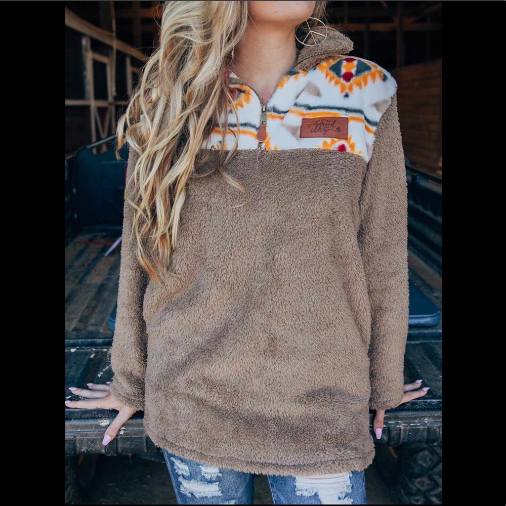 Aztec print Sherpa